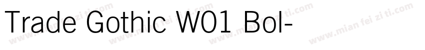Trade Gothic W01 Bol字体转换